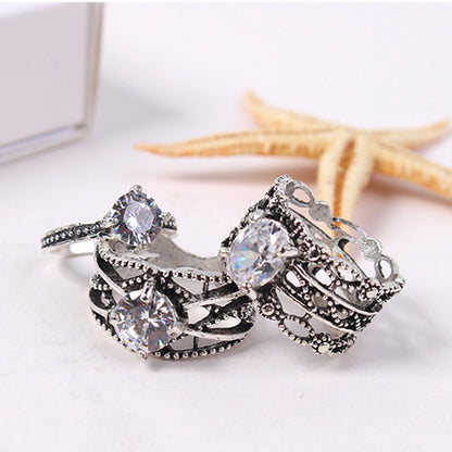 Jewelry Exaggerated Trend Ring Retro 3-piece Set